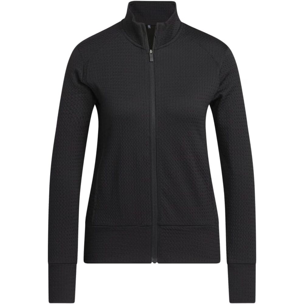 adidas Womens Ultimate365 Textured Full Zip Golf Jacket Black Size XL NWT